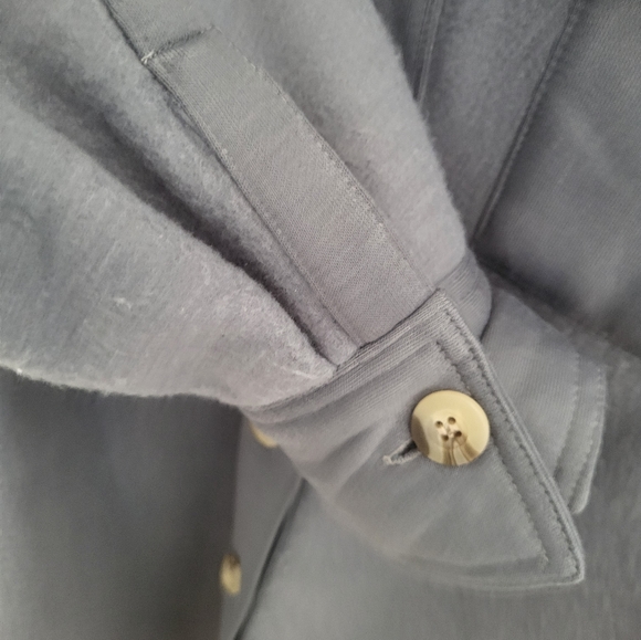 Steve Madden Women Shacket Button Down Long Sleeve Size Large Slate Gray New - Picture 4 of 9